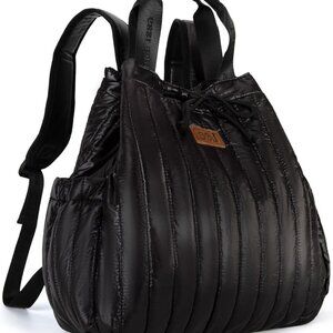 Women’s Quilted Puffer Backpack Waterproof Casual Daypack Travel Fashion